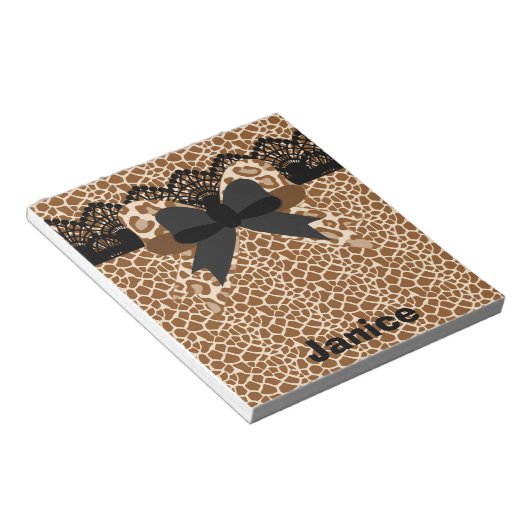 Lace léopard Brown et petit bloc-notes (Incliné)