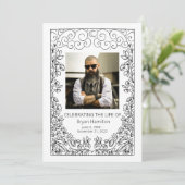 Lace Lijst Begrafenis Viering van Life Programma (Staand voorkant)