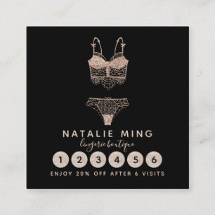 Lace Lingerie Boutique Logo Klantenkaartje
