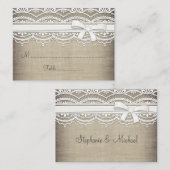 Lace & Linnen Rustieke Tafel Zitplaatsen Kaarten Plaatskaartje (Voorkant / Achterkant)