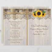 Lace-lint en zonnebloemen op het programma voor de (Voorkant / Achterkant)