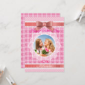 Lace Lint Gelukkige Moederdag Kaart (Voorkant / Achterkant in situ)