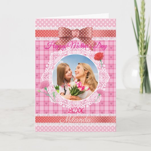 Lace lint Happy Mother's Day Kaart (Voorkant)