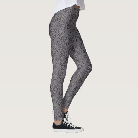 Lace look Gray Rabbit Pattern Women's Leggings (Rechts)