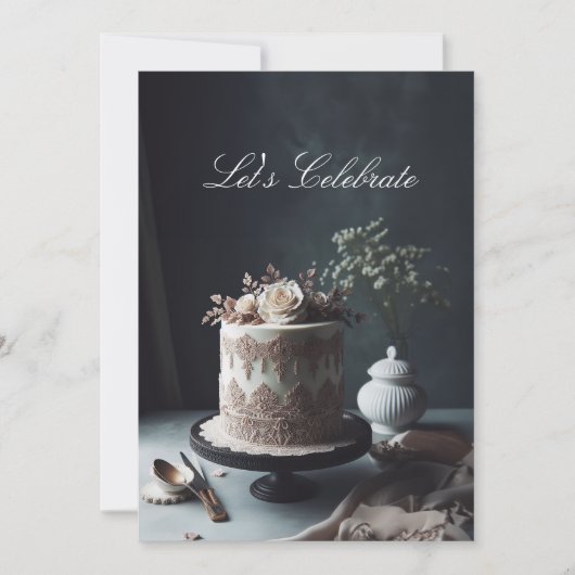  LACE LOOK JUBILEUM CAKE KAART (Voorkant)