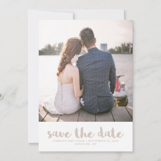 Lace look Wedding Save the Date Photo (Voorkant)