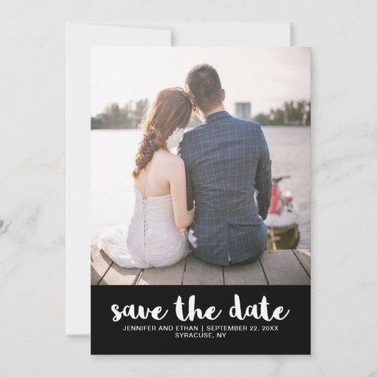 Lace look Wedding Save the Date Photo (Voorkant)