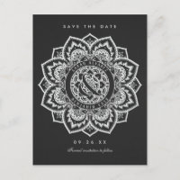Lace Mandala Bewaar de datum bruiloft Briefkaarten