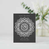 Lace Mandala Enregistrer la date Carte postale Mar (Debout devant)