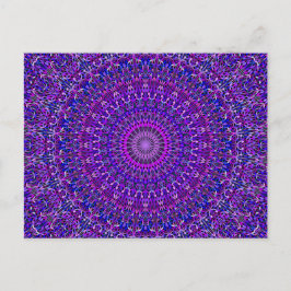 Lace Mandala in het Paars en blauw Briefkaart