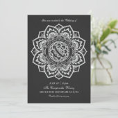 Lace Mandala Wedding Invitations Kaart (Staand voorkant)