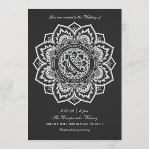 Lace Mandala Wedding Invitations Kaart