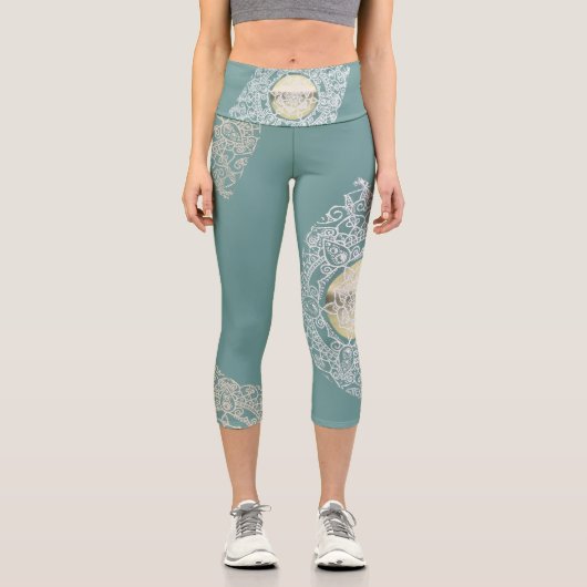 Lace mandala yoga capri leggings (Recto)