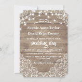 Lace Old Barn String Lights Wedding Kaart (Voorkant)