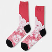 Lace op rood sokken (Links)