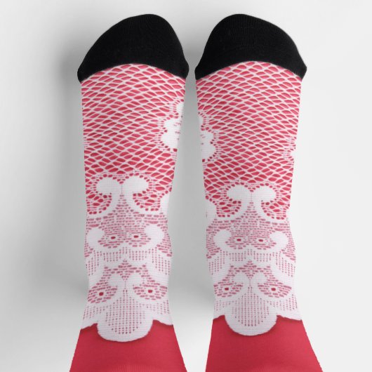Lace op rood sokken (Top)