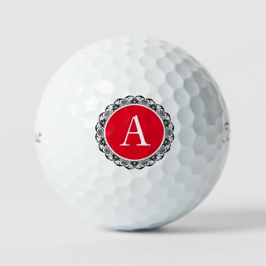 LACE PATTERN CUSTOM INITIAAL GOLF BALLS GOLFBALLEN (Voorkant)