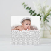 Lace Pearl Cross Christening Kaart (Staand voorkant)