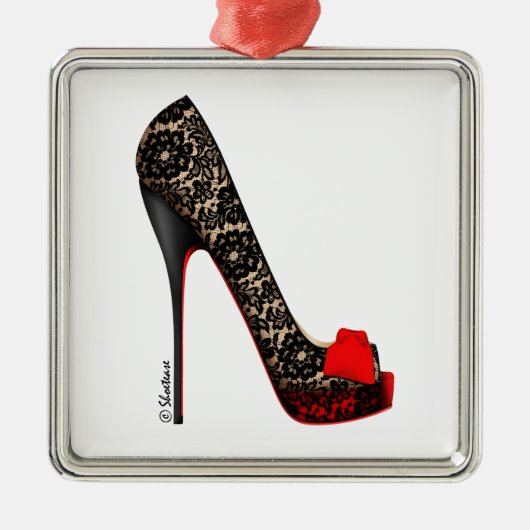 Lace Platform Peep Toe Ornament (Voorkant)