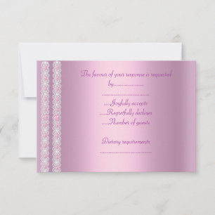 LACE ROSE ÉLÉGANTE TOUTE OCCASION RSVP