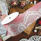 Lace roze en witte oude mode  lint