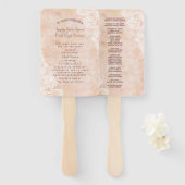  Lace Rozen Old Paper Wedding Programme Handwaaier (Voorkant en achterkant)