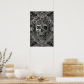 Lace Skull Poster (Keuken)