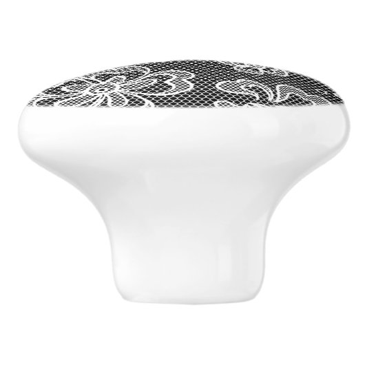 Lace-stofpatroon 1 keramische knop (Zijkant)