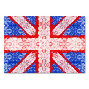 Lace Union Jack Engelse vlag in rood, wit, blauw Kaart