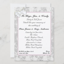 Lace Wedding uitnodiging