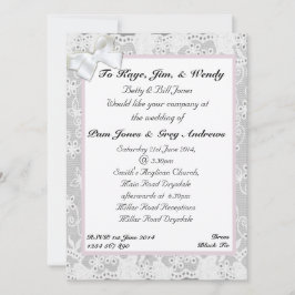 Lace Wedding uitnodiging