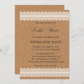  Lace Wine Cork BRIDAL SHOWER Kaart (Voorkant / Achterkant)