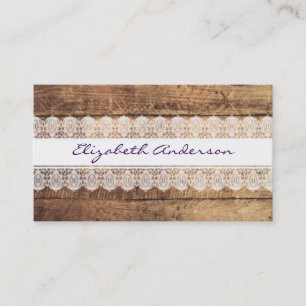 Lace Wood en Paars Visitekaartje