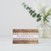 Lace Wood en Paars Visitekaartje (Staand voorkant)