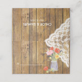 Lace Wood Mason Jar Floral Wedding (Buitenkant ongevouwen)