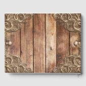 Lace Wood Rustic Western Elegant Wedding Gastenboek (Achterkant)
