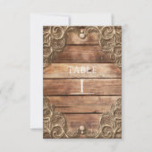 Lace Wood Rustic Western tafelnummer (Voorkant)