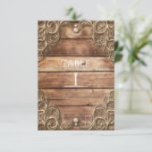 Lace Wood Rustique Vintage Ouest Numéro de table (Debout devant)