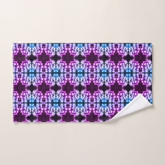 Lacecap Hydrangea Colour Tint Pattern Bad Handdoek (Handdoek)