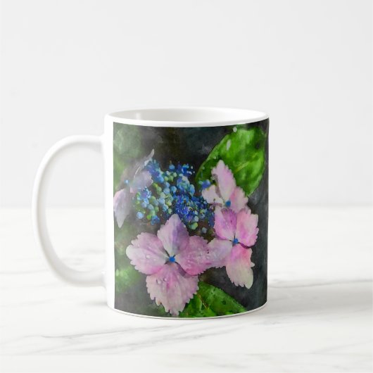 Lacecap Hydrangea Koffiemok (Links)