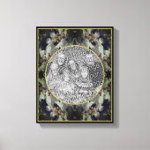 Lacecap Hydrangea Lijst Creëer Uw eigen foto Canvas Afdruk (Voorkant)