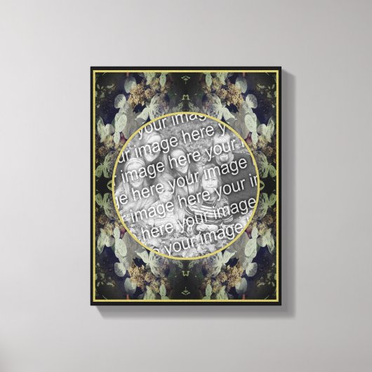 Lacecap Hydrangea Lijst Creëer Uw eigen foto Canvas Afdruk (Voorkant)