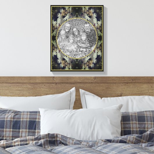 Lacecap Hydrangea Lijst Creëer Uw eigen foto Canvas Afdruk (Insitu (Slaapkamer))