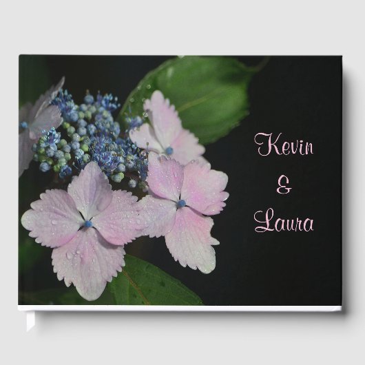  Lacecap Hydrangea Wedding Gastenboek (Voorkant)
