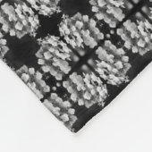 Lacecap Hydrangea zwart-wit Abstract Fleece Deken (Hoek)