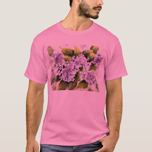Lacecap Hydrangeas T-shirt (Voorkant)