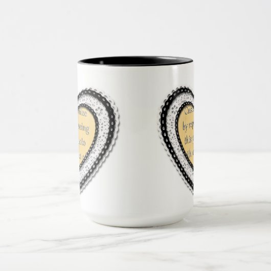 Laced Heart Photo-Lijst Mok (Midden)