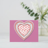 Laced Heart Shaped Photo Lijst Briefkaart (Staand voorkant)