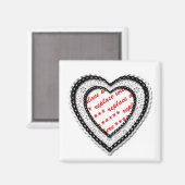 Laced Heart Shaped Photo Lijst Magneet (Voorkant / Achterkant)