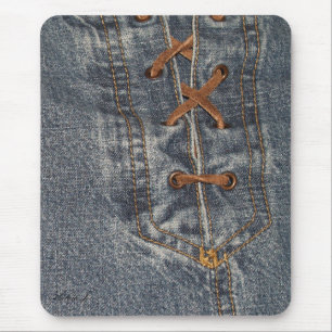 Laced Up Denim Mousepad Muismat